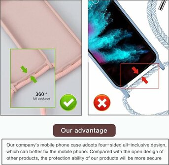 Samsung A12 Roze - TPU Back Cover met Koord