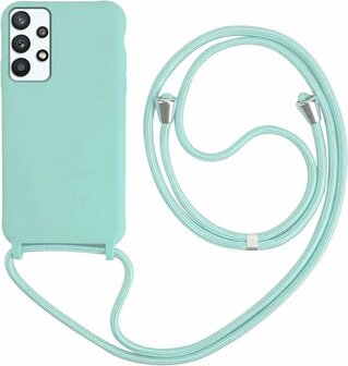 Samsung A33 5G Turquoise - TPU Back Cover met Koord
