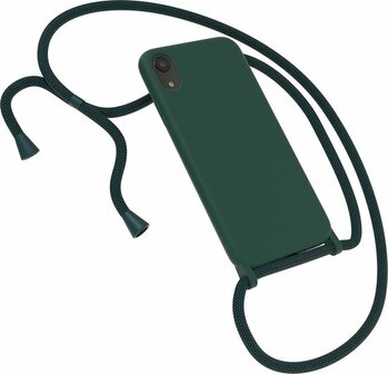 iPhone XR Groen - TPU Back Cover met Koord