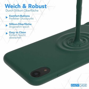 iPhone XR Groen - TPU Back Cover met Koord