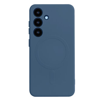Samsung S25 Plus - Donker Blauw - Camera Siliconen MagSafe Back Cover