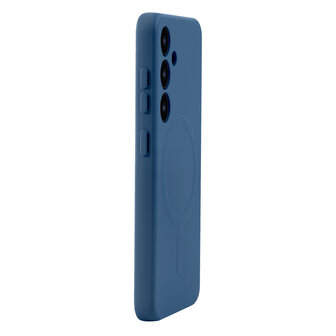 Samsung S25 Plus - Donker Blauw - Camera Siliconen MagSafe Back Cover