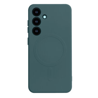 Samsung S25 Plus - Donker Groen - Camera Siliconen MagSafe Back Cover