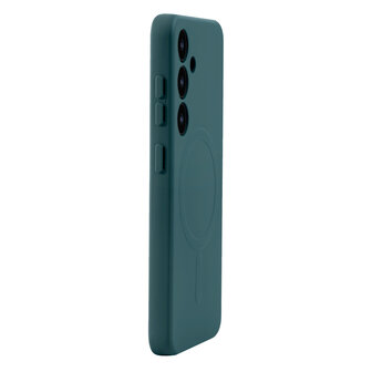 Samsung S25 Plus - Donker Groen - Camera Siliconen MagSafe Back Cover
