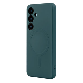 Samsung S25 Plus - Donker Groen - Camera Siliconen MagSafe Back Cover
