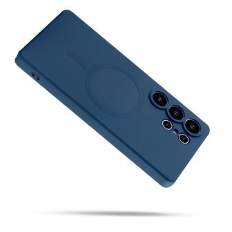 Samsung S25 Ultra - Donker Blauw - Camera Siliconen MagSafe Back Cover