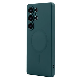 Samsung S25 Ultra - Donker Groen - Camera Siliconen MagSafe Back Cover