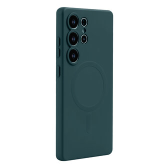 Samsung S25 Ultra - Donker Groen - Camera Siliconen MagSafe Back Cover