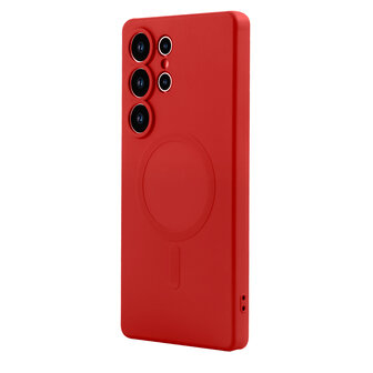 Samsung S25 Ultra - Rood - Camera Siliconen MagSafe Back Cover