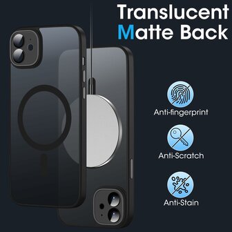 iPhone 11 - Zwart - Matte Armor - Geschikt voor MagSafe
