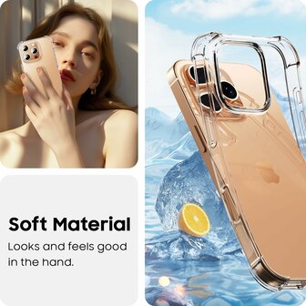 iPhone 16 Pro - Anti Shock &amp;amp; 2X Glas - Transparant