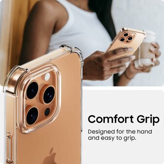 iPhone 16 Pro - Anti Shock &amp;amp; 2X Glas - Transparant