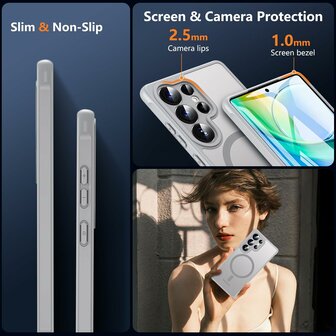 Samsung S25 Ultra - Matte MagSafe Armor - Grijs