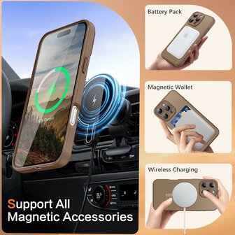 iPhone 16 Pro Max - Matte MagSafe Armor Back Cover - Bruin