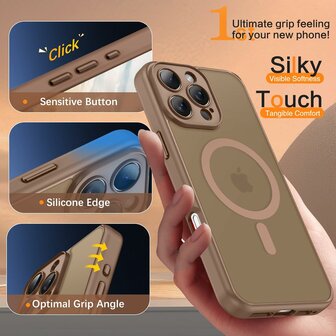 iPhone 16 Pro Max - Matte MagSafe Armor Back Cover - Bruin