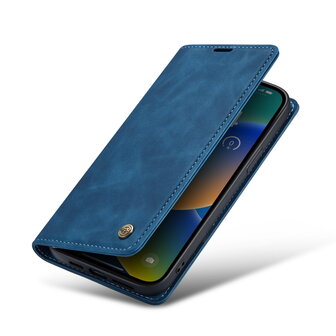 iPhone 16e - Book Case - Navy Blue