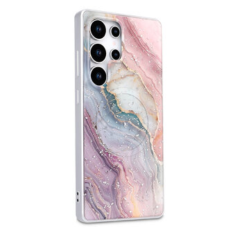 Samsung S25 Ultra - Roze - Marmer MagSafe Back Cover