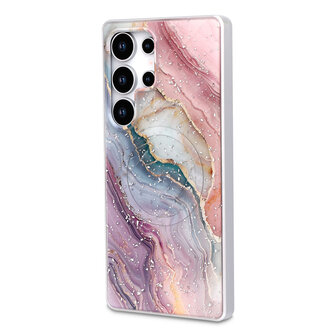 Samsung S25 Ultra - Roze - Marmer MagSafe Back Cover