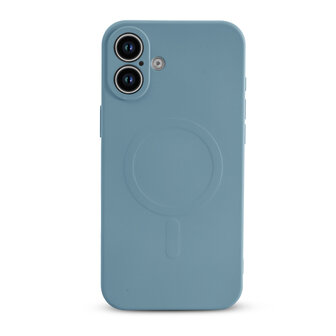 iPhone 16 - Licht Blauw - Camera Siliconen MagSafe Back Cover
