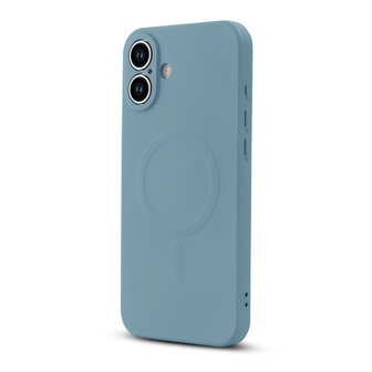 iPhone 16 - Licht Blauw - Camera Siliconen MagSafe Back Cover