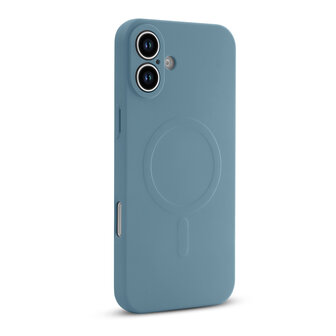 iPhone 16 - Licht Blauw - Camera Siliconen MagSafe Back Cover