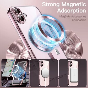 iPhone 16 - Roze - Siliconen MagSafe Back Cover