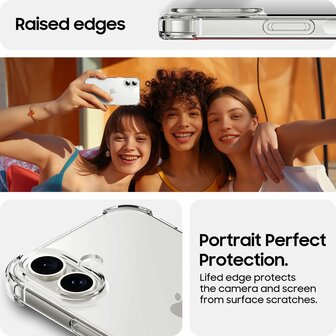 iPhone 16 Plus - Anti Shock &amp;amp; 2X Glas - Transparant