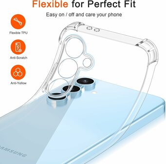 Samsung Galaxy S25 Plus - Transparant - Cam Anti Shock