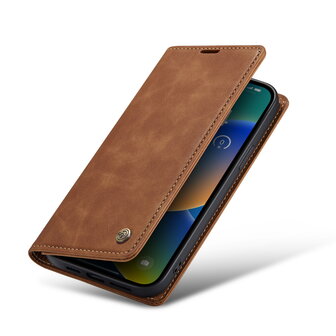 iPhone 16e - Book Case - Sienna Brown