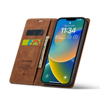 iPhone 16e - Book Case - Sienna Brown