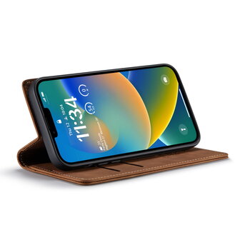 iPhone 16e - Book Case - Sienna Brown
