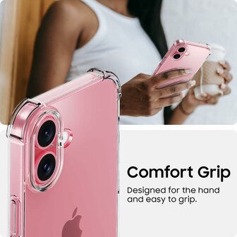 iPhone 16 - Anti Shock &amp;amp; 2X Glas - Transparant