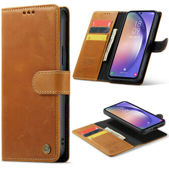 Samsung A54 Sienna Brown - 2 in 1 Leather Book Case