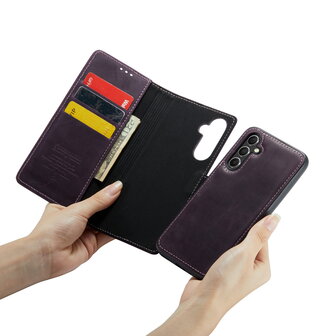 Samsung A54 Deep Purple - 2 in 1 Leather Book Case