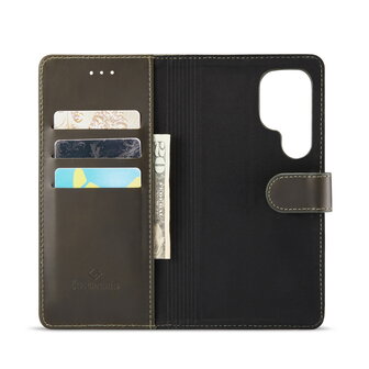Samsung S24 Ultra - 2 in 1 Leather Book Case - Emerald Green
