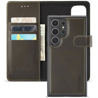 Samsung S24 Ultra - 2 in 1 Leather Book Case - Emerald Green