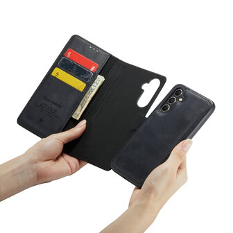 Samsung A54 Charcoal Gray - 2 in 1 Leather Book Case