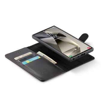 Samsung S24 Ultra - 2 in 1 Leather Book Case - Charcoal Gray