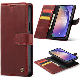 Samsung A54 Crimson Red - 2 in 1 Leather Book Case