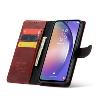 Samsung A54 Crimson Red - 2 in 1 Leather Book Case