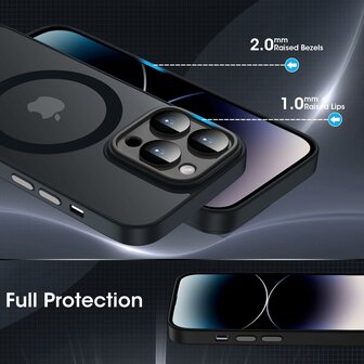 iPhone 15 Pro - Zwart - Matte Armor - Geschikt voor MagSafe
