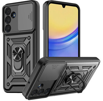 Samsung A16 - Armor Kickstand &amp;amp; Camera Bescherming - Zwart