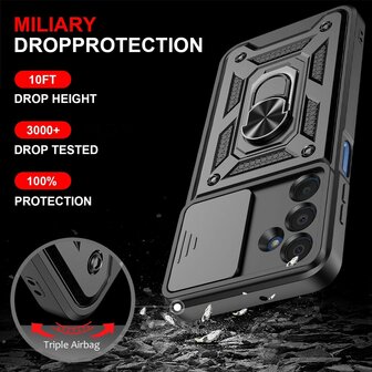 Samsung A16 - Armor Kickstand &amp;amp; Camera Bescherming - Zwart