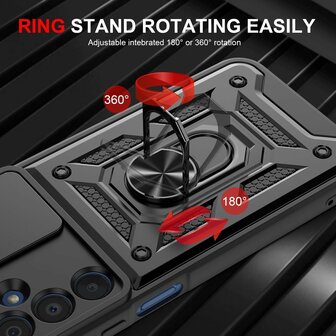 Samsung A16 - Armor Kickstand &amp;amp; Camera Bescherming - Zwart