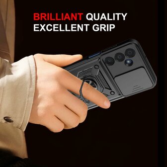 Samsung A16 - Armor Kickstand &amp;amp; Camera Bescherming - Zwart
