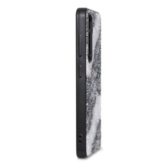 A56 - Zwart - Diamant Marmer Glitter Back Cover