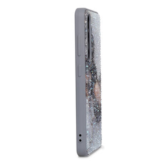 A56 - Grijs - Diamant Marmer Glitter Back Cover
