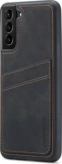 Samsung S21 FE - Back Cover met Kaarthouder - Charcoal Gray
