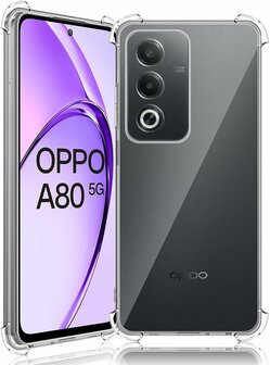 Oppo A80 - Anti Shock &amp;amp; 2X Glas - Transparant