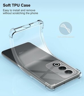 Oppo A80 - Anti Shock &amp;amp; 2X Glas - Transparant